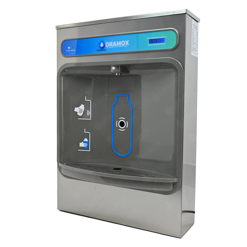 Bebedero de agua con sensor y llenador de botella