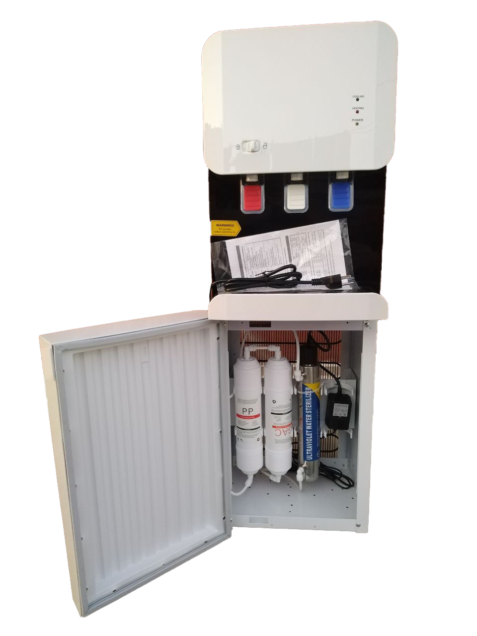 Dispensador de agua modelo 105L con dos filtros mas lampara uv