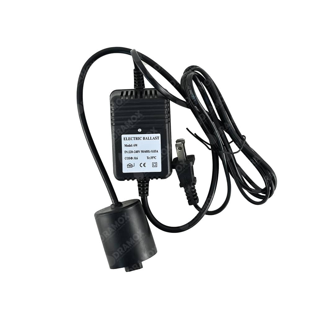 Balastro o transformador para uv de 0 5 gpd 6 w