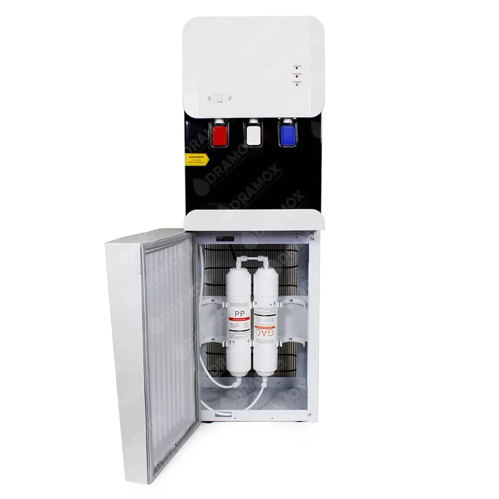Dispensador de agua con 2 filtros sedimento y carbon activado