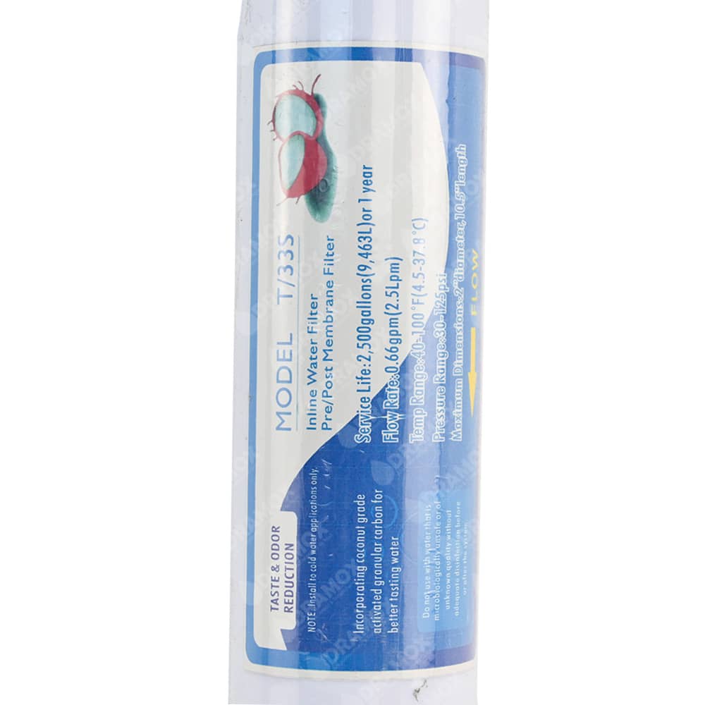 Filtro de agua T33 S post osmosis inversa