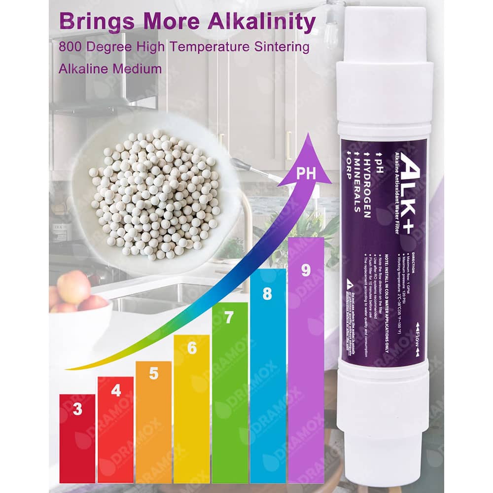 Filtro para agua ALK aumentar el pH en el agua