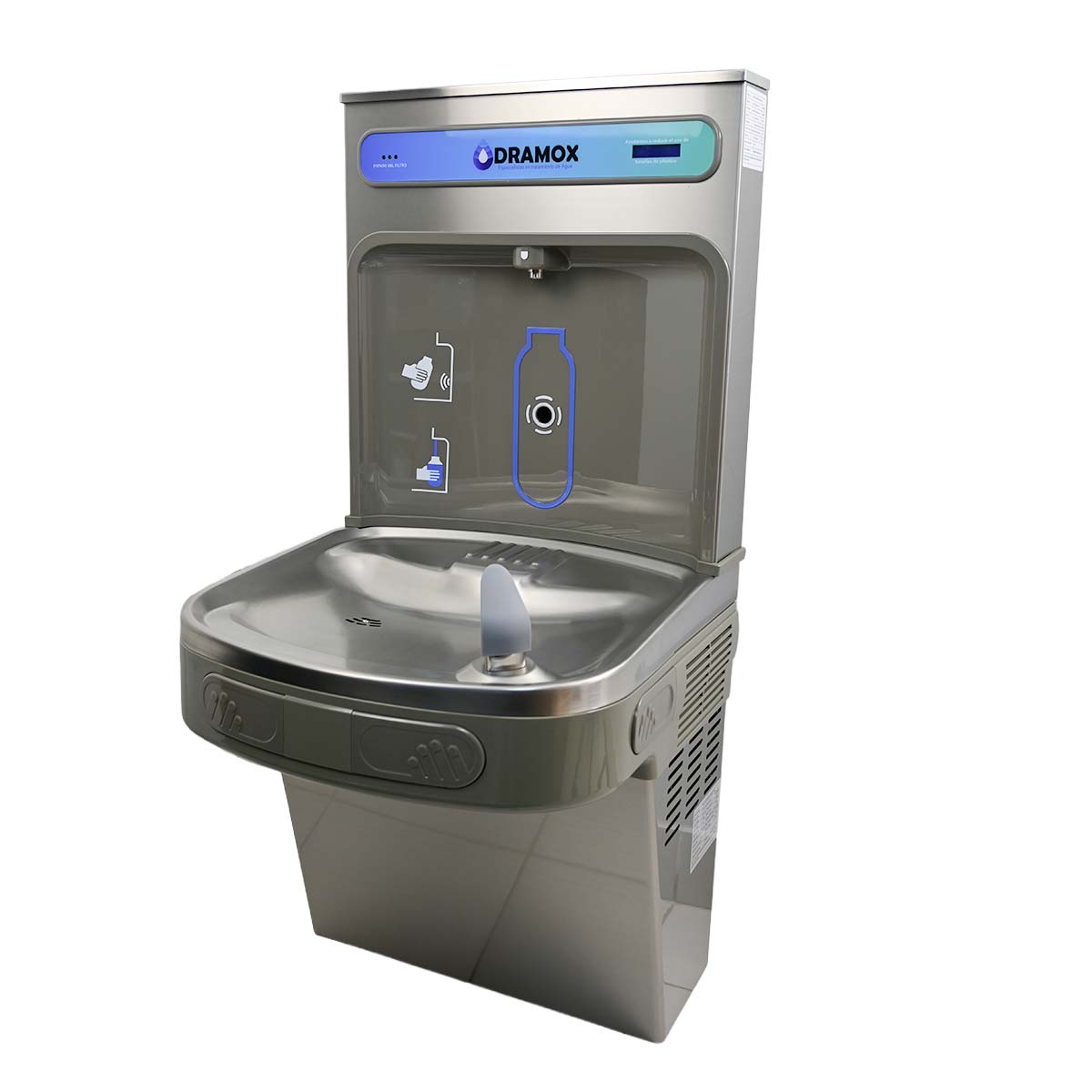 Bebedero de agua con llenador de botellas