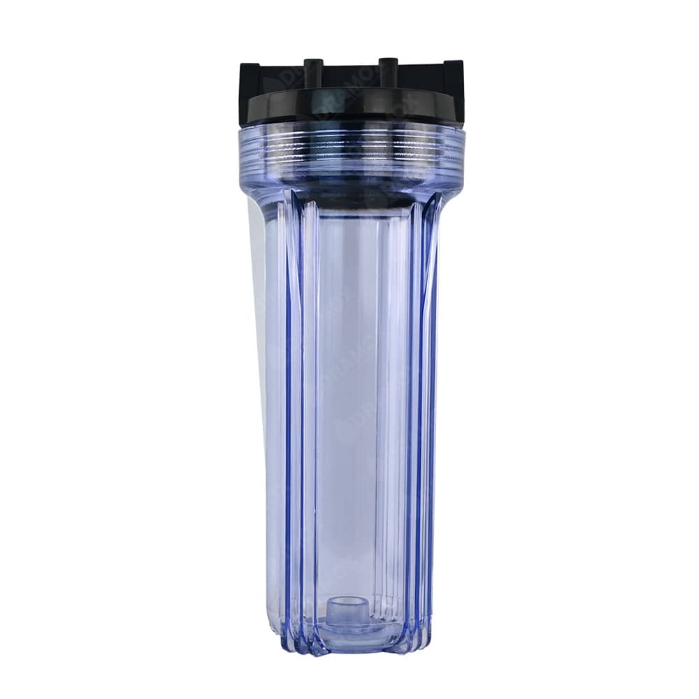 Porta filtro transparente 2 5 x 10 pulgadas conexión de media