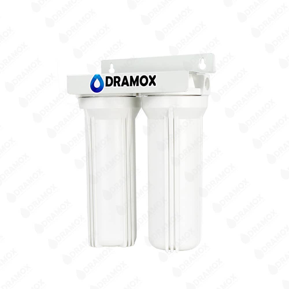 Purificador de agua 2.5 x 10 dos filtros conexion un cuarto