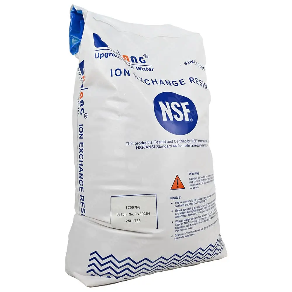 Resina Catiónica Certificada para Tratamiento de Agua Potable